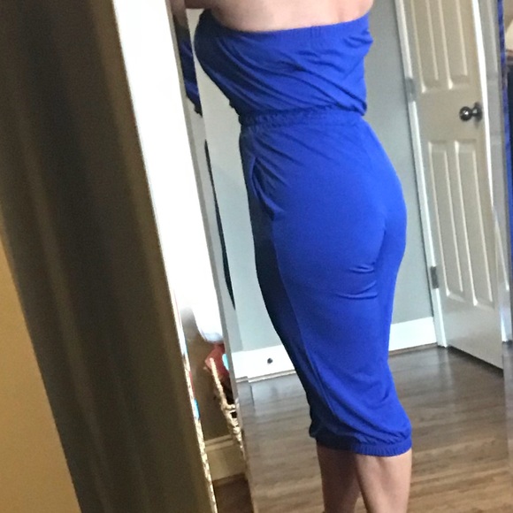 Royal blue jumpsuit by guess - Picture 4 of 5